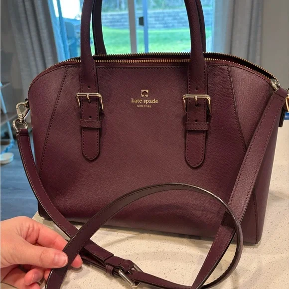 ♠️ Kate Spade Plum Satchel - Picture 2 of 5
